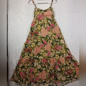 Dress Forum Tiered Boho Spaghetti Floral Maxi Dress